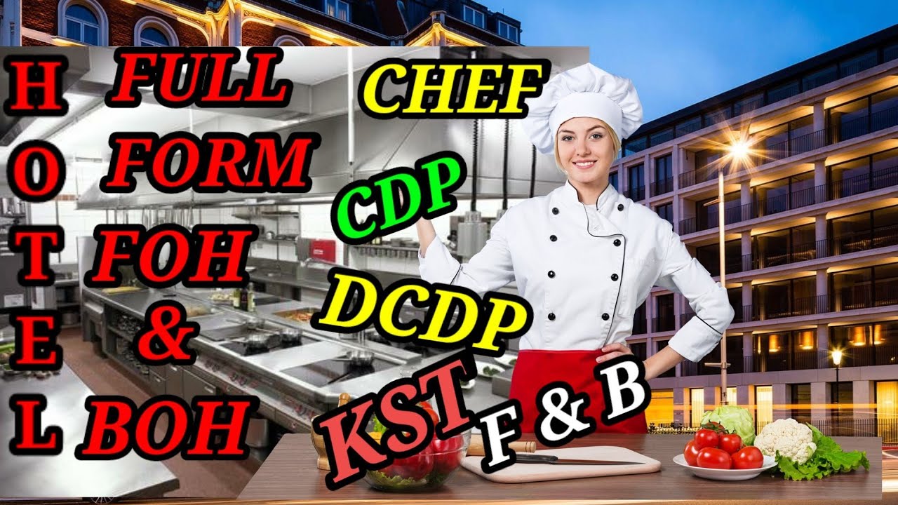 Full Form Of Hotel,Chef,Cdp, Cdp,FOH & BOH,KST,F& B sarvice