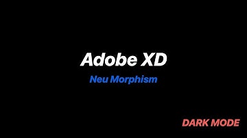 Darkmode Neu Morphism with Adobe XD | Crainteck