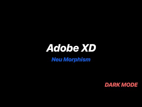 Darkmode Neu Morphism with Adobe XD | Crainteck