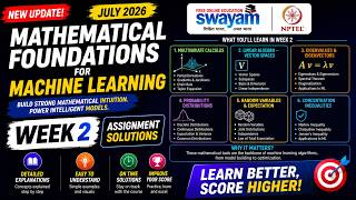 Mathematical Foundations for Machine Learning Week 2 Assignment Answers 2026 | NPTEL July 2026