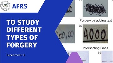 TO STUDY DIFFERENT TYPES OF FORGERY||Experiment 10|Forensic Science Practical||Laboratory Experiment