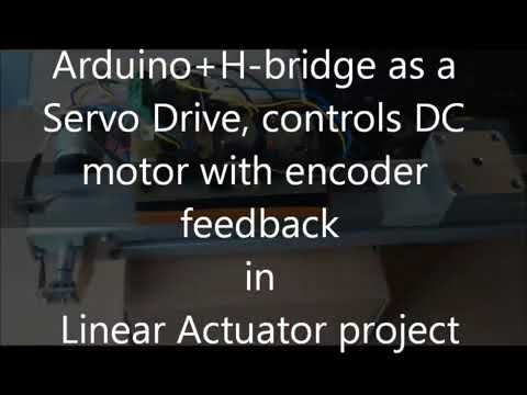 Arduino position control of a DC motor with encoder feedback in linear ...