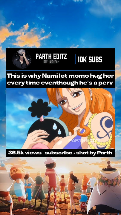 The reason why Nami let momo to hug her 💀 #nami #catburglar #onepiece