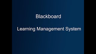 Getting Started - Blackboard Basics for Students