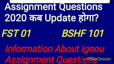 FST 01  Assignment 2020 | BSHF 101 Assignment | BSHF 101 ,FST 01 Important Information| Ignou| FST 1