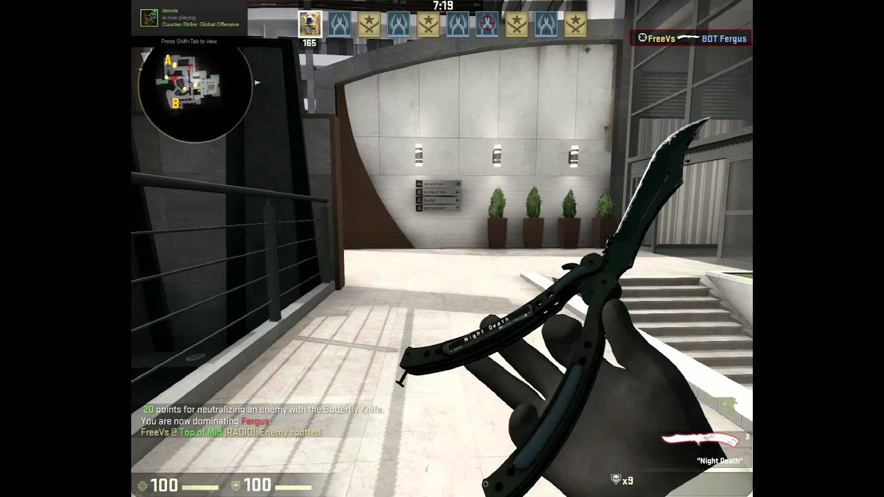 CSGO Butterfly Knife Night Field Tested Review YouTube