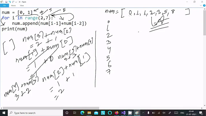 Print fibonacci series in python using list