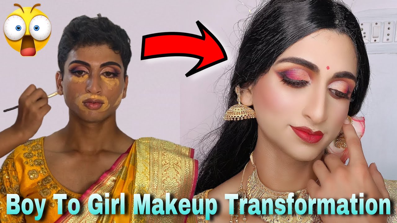 Превращение мальчика в девочку с помощью макияжа. BTS, 🫢. Натурал впервые попробовал макияж. Wond...