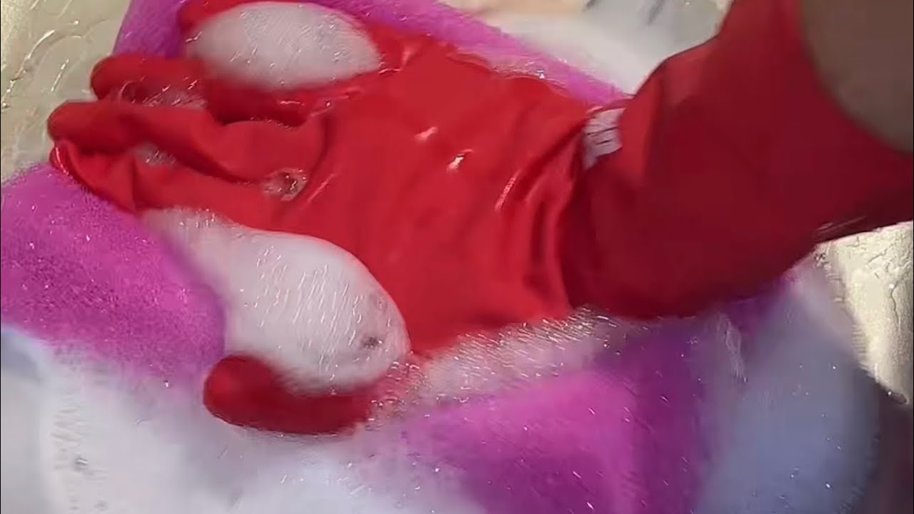 dettol & fc break in on my new pink jawbreaker sponge🤩 with cc rinse