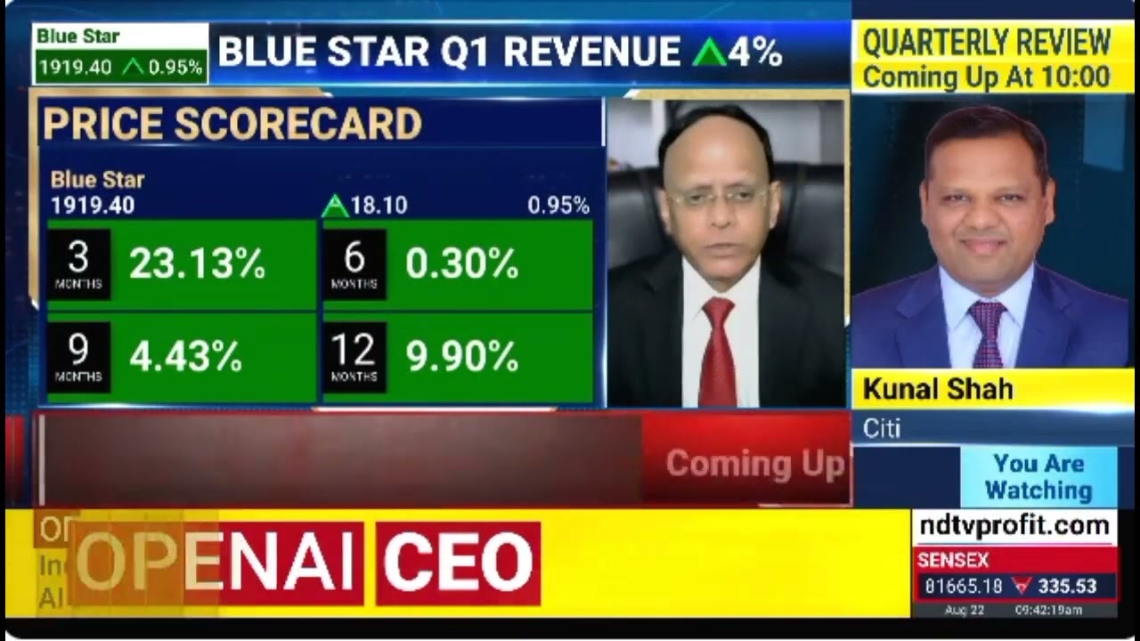 Mr B Thiagarajan - MD, Blue Star - NDTV Profit - Business and Market Outlook