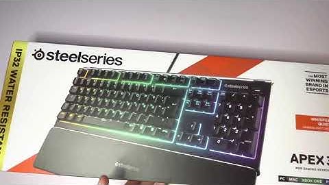 SteelSeries Apex 3 RGB Gaming Keyboard ASMR Unboxing 4K HD