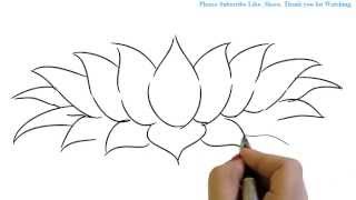 pic Black Easy Simple Lotus Drawing to draw a beautiful and simple lotus