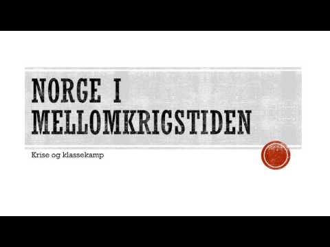 Norge i mellomkrigstiden - YouTube