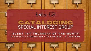 Cataloging Special Interest Group - 12/04/2025