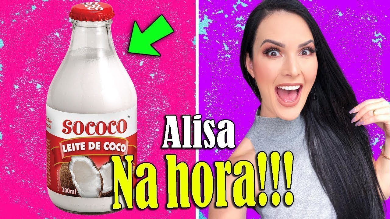Progressiva caseira de Coco 100% natural cabelo liso escorrido e espelhado SEM CHAPINHA SEM QUÍMICA