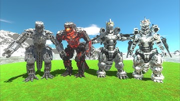 Evolved Mecha Godzilla + Kiryu Godzilla Vs. ModTT Godzilla - Animal Revolt Battle Simulator