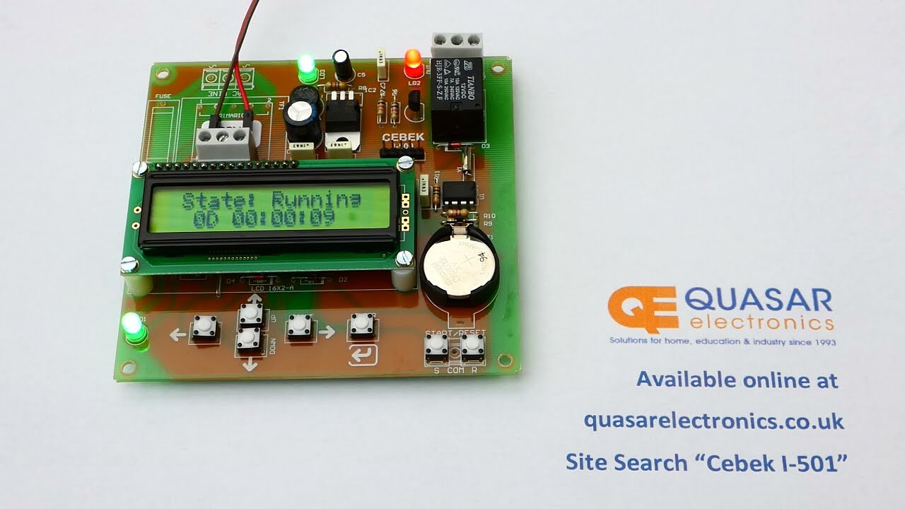 Cebek I-501 (CI501) - Long Duration Programmable Timer, 999 Day, Display, Relay, 12V