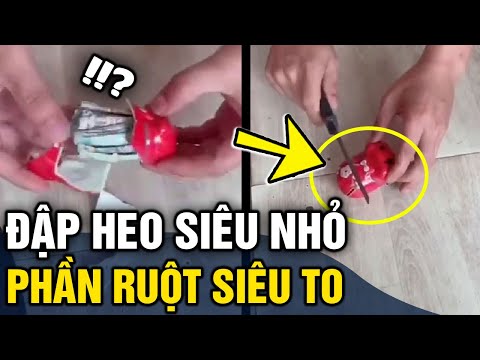 Video Đập heo đất 'TÍ HON' đón Tết, gia chủ khiến dân tình... - youtube