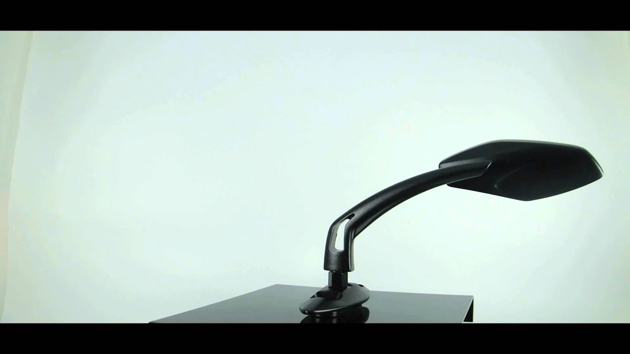 motorcycle mirror Medusa Black Aluminum for 10MM 5/16" blue glass from www.kiwav.com