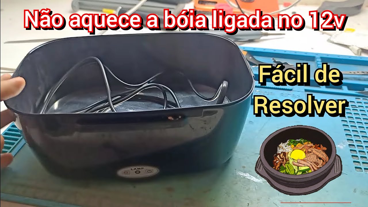 Marmita elétrica (eletric lunch box) não aquece nos 12v só funciona na rede elétrica, resolva fácil