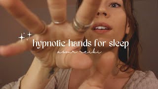 Hypnotic hands to lure you to sleep ASMR REIKI | cord cutting, plucking, hand movements