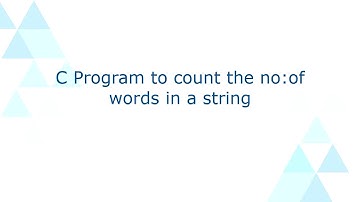C Program to count the total no:of words in a string | Simulation in Dev C++
