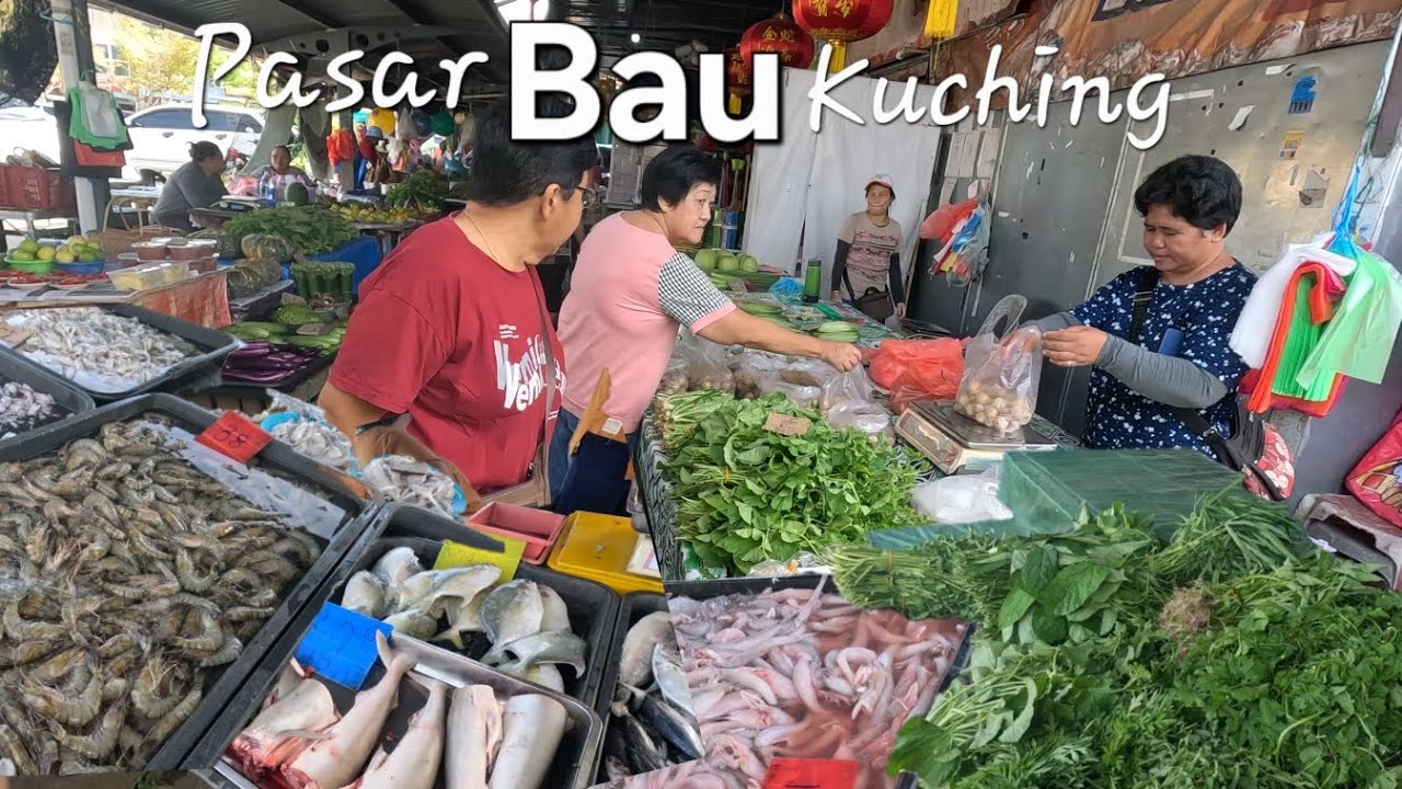Kuching PASAR TAMU BAU setiap Sabtu FullTour📢Mari kita jalan jalan gais⭐️Bumi Kenyalang❤️