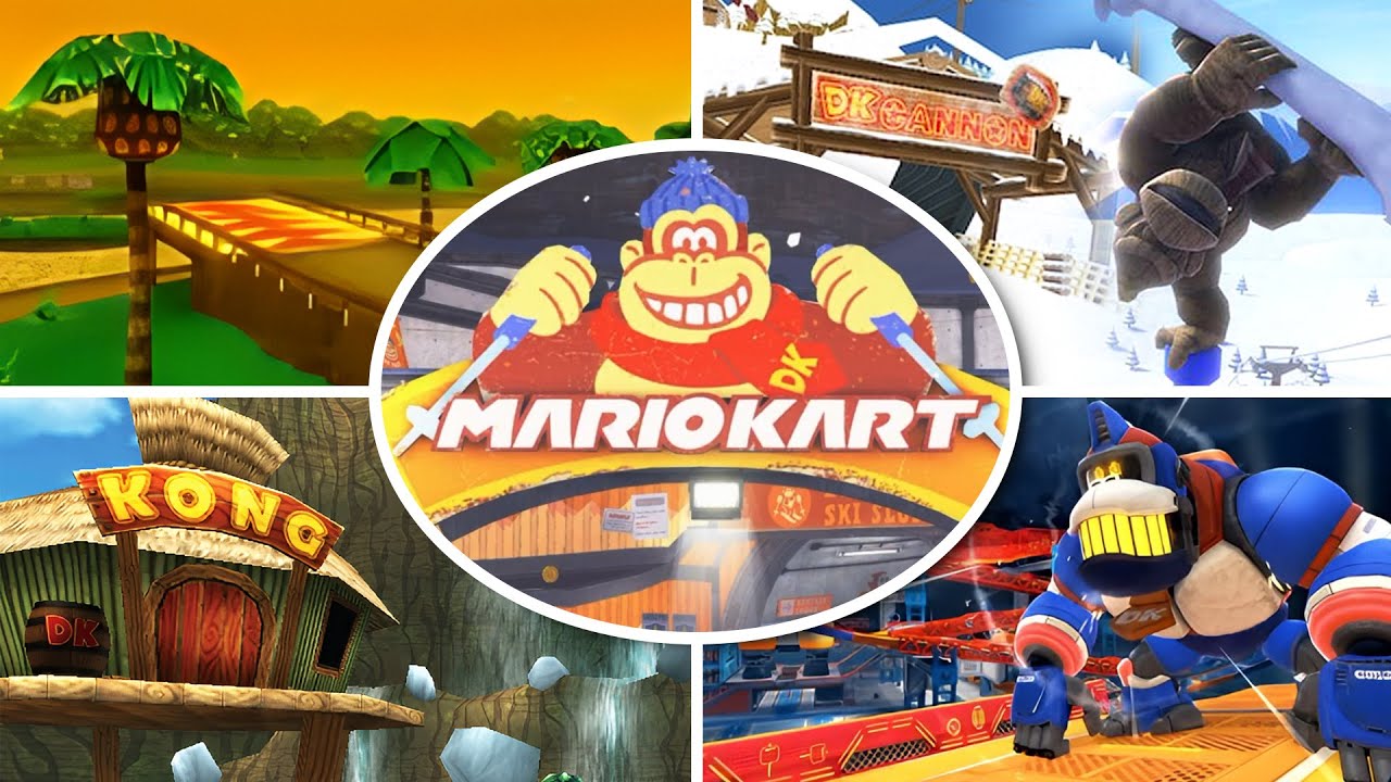 DK Courses Evolution in Mario Kart Series (1996 - 2025)