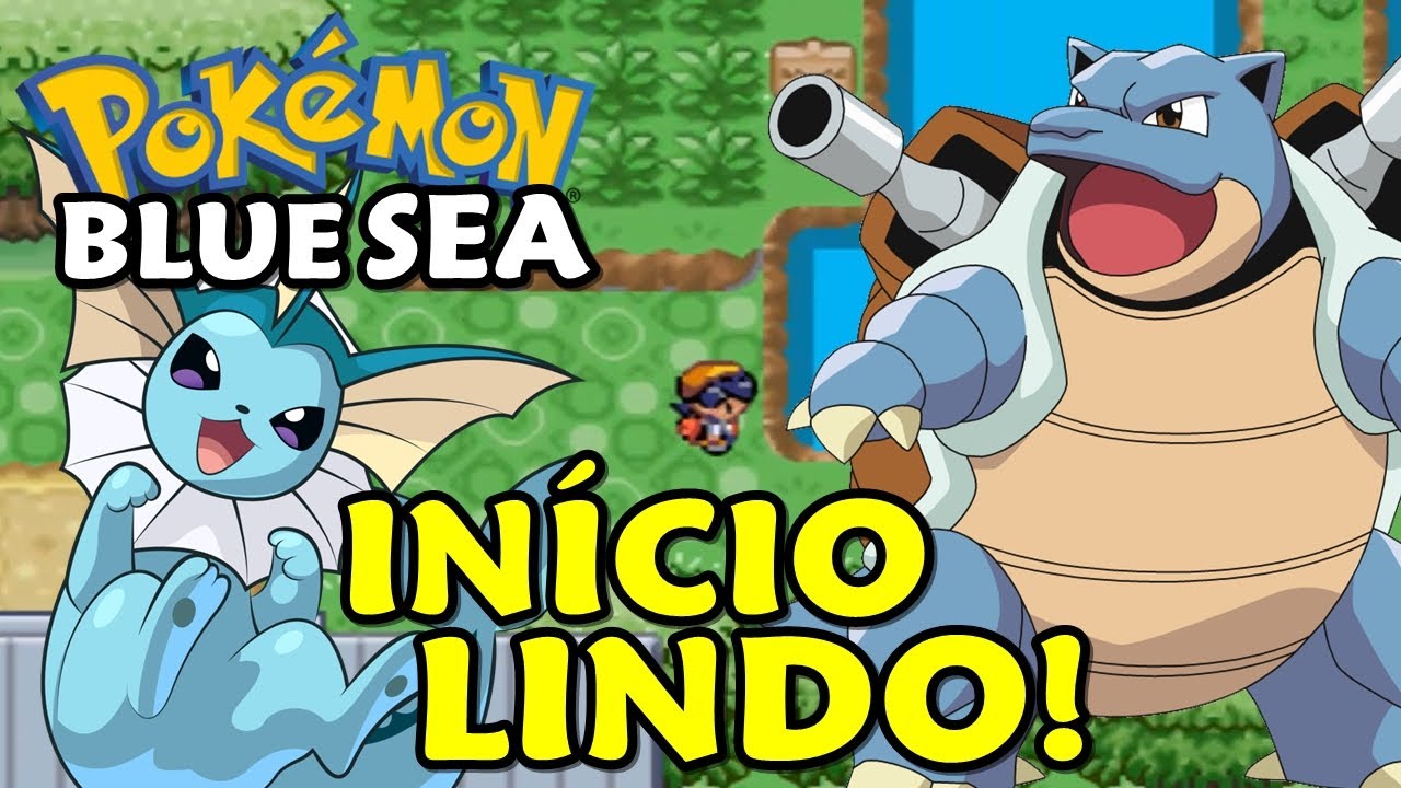 Pokémon Blue Sea (Hack Rom GBA) O Início com Ótimos Gráficos! YouTube