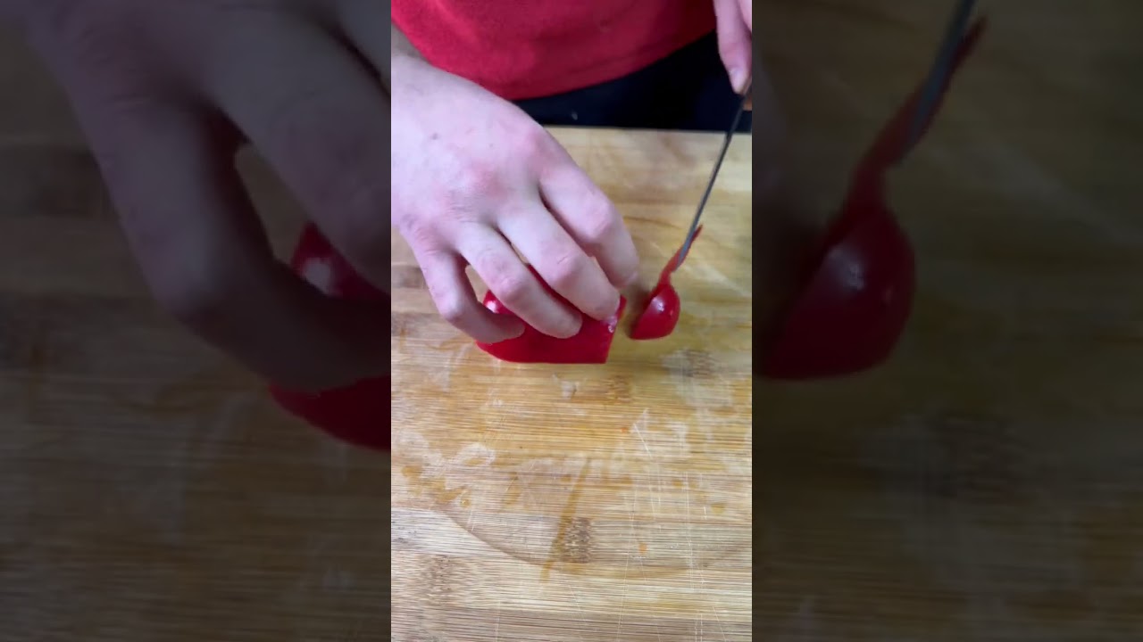 Learn how to julienne cut peppers 