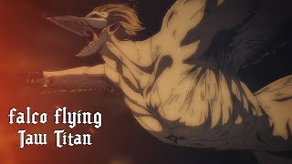 All Falco Flying Jaw Titan moments | Attack on Titan Final Season THE FINAL CHAPTERS