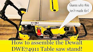 Dewalt Table Saw Stand DWE74911 Assembly!  Are you ready to cut the cord   with DeWalt Flexvolt?