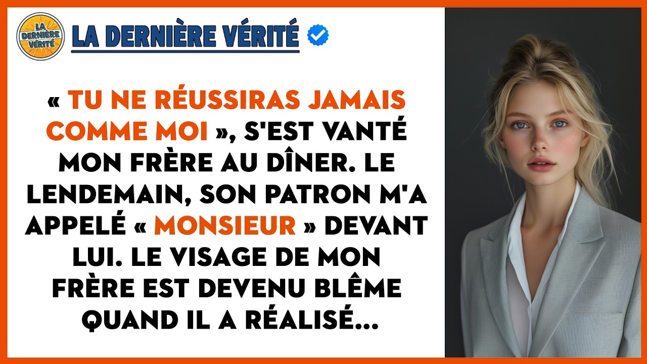 Mon Frère Disait Que Je N'arriverais Jamais À Rien - Puis Son Patron M'a Appelé Monsieur...