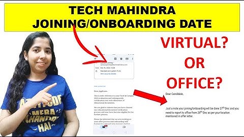 Tech Mahindra Onboarding Updates Dec 2022 Joining | Latest Onboarding Updates