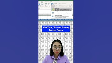 Mẹo cố định tiêu đề trong Excel | Nguyễn Thị Hường