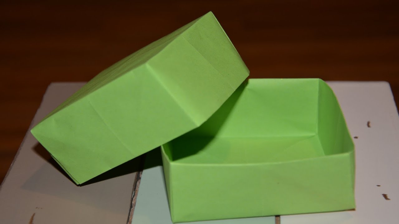 Basteln mit Papier: 'Box' Origami falten z.B. für Geschenkbox [W+