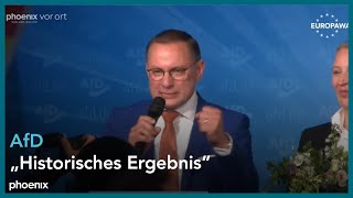 Thumbnail for Europawahl 2024: Tino Chrupalla & Alice Weidel zum vorläufigen Ergebnis der AfD