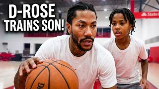 Celebrity Derrick Rose TEACHES His Signature Basketball Skills To His Son! Profile