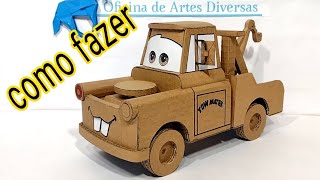 como fazer o Mater do filme carros com papelão