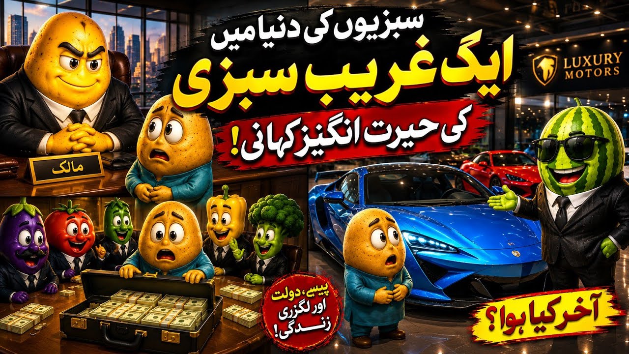 Aluu ka malik ne liya us ka imtahan😲|Story of potato | #englishlearningcartoon @KidsEntertainments-s