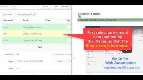 RPA Software and Selenium IDE++: How to click on elements inside iFrames with computer vision