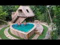 138Day Building Living Dream Craft-Bed House With Bamboo Heart Painting Swimming Pools [ Full Video]