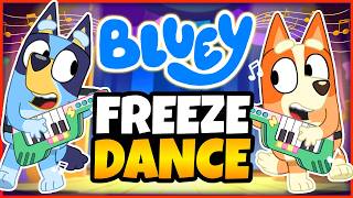 ❄️ BLUEY FREEZE DANCE PARTY ❄️ Brain Break Party | Just Dance For Kids | Floor is lava | Danny Go