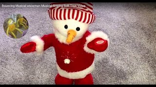 Bouncing Musical snowman Musical Singing Soft Toys Video