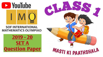 Class 1 Maths Olympiad | 2019-20 (SET A) Question paper