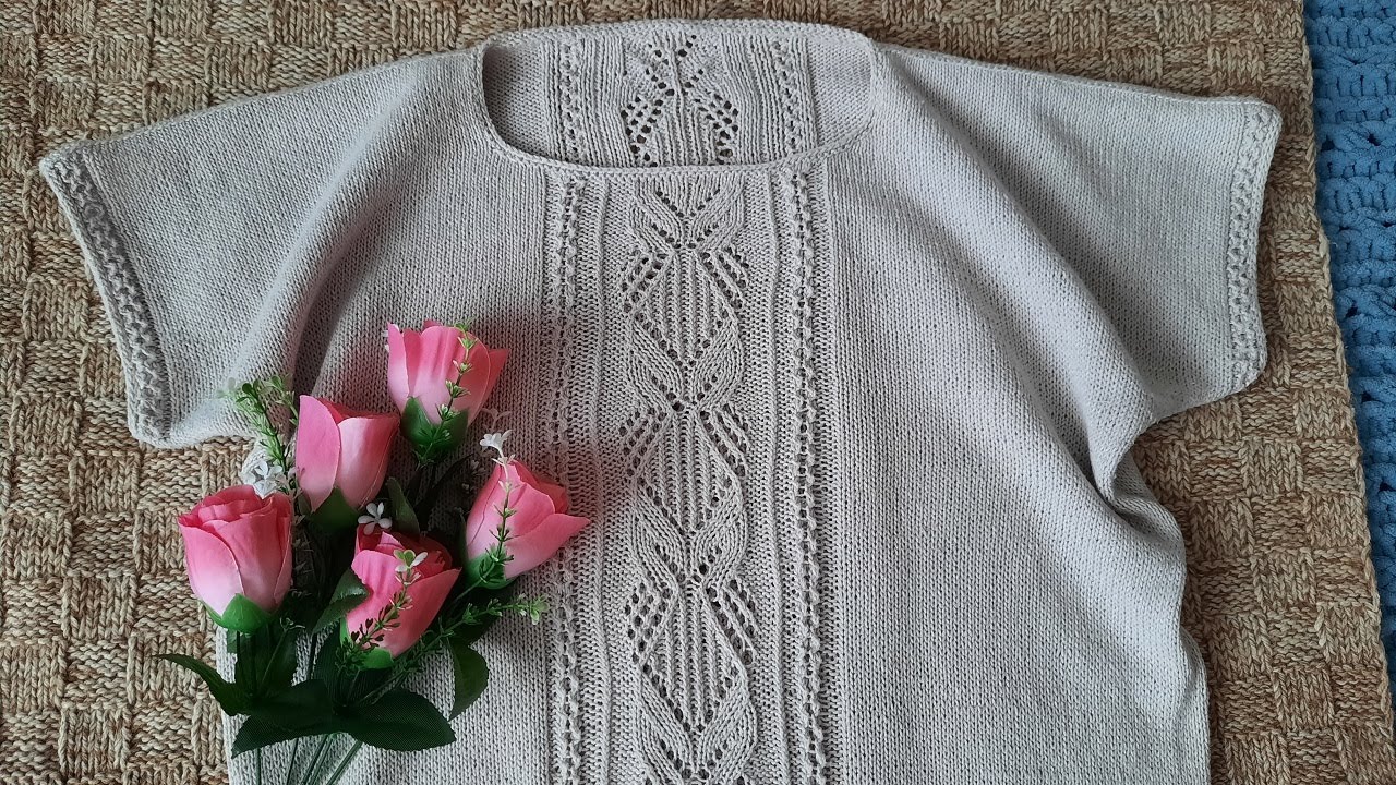 Футболка Перламутр. // Красивый узор  МК+ схема.//