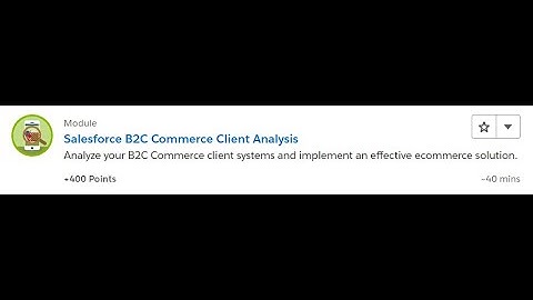 Salesforce B2C Commerce Client Analysis [Salesforce Trailhead Answers]
