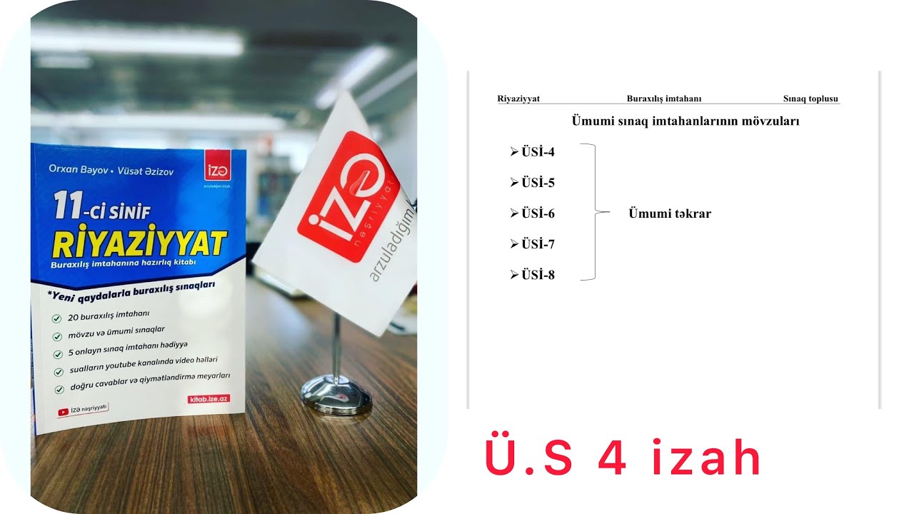 Buraxlış imtahanı test toplusu sualların izahı Ü.S 4