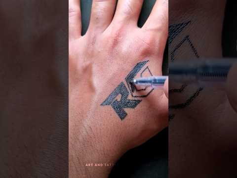 Initial RG Logo tattoo Design 🤩✨️ || DlY Design tattoo ||#tattoo #viral