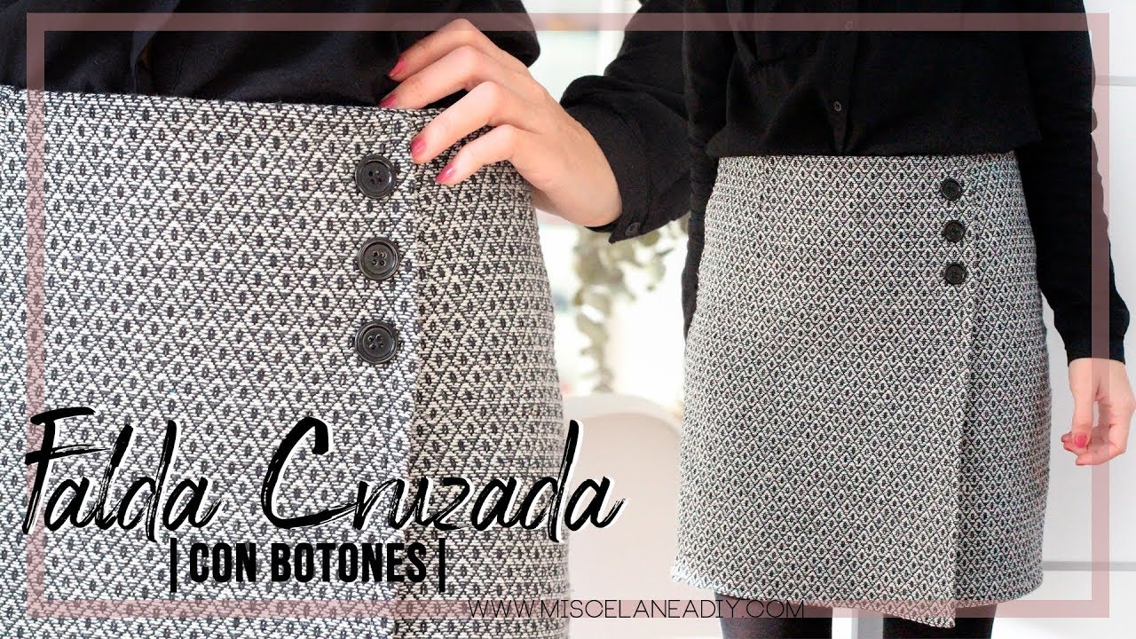 DIY FALDA Cruzada | Cómo hacer una falda cruzada con botones